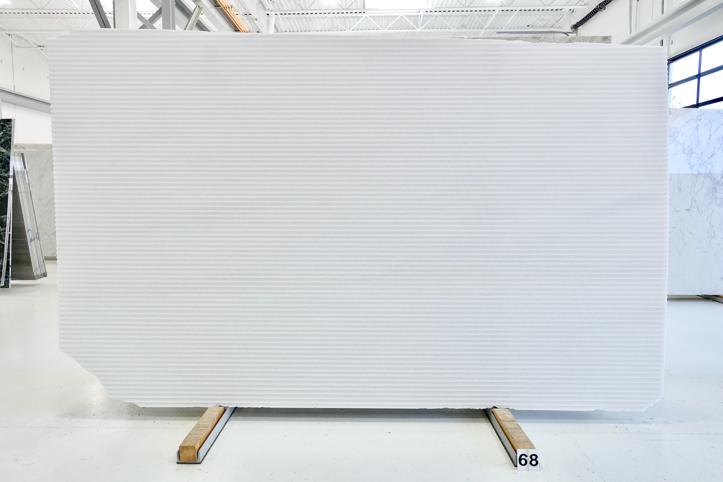 BIANCO NIEVE 2CM FLUTED MARBLE